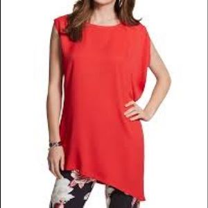Chico’s BLACK LABEL ASYMMETRICAL DRAPED TOP